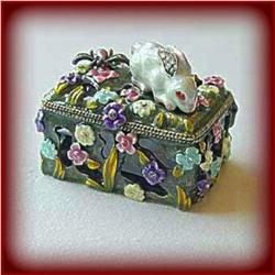 Bunny Dragonfly 24K Gold & Swarovski Crystals Box