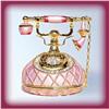 Image 1 : PINK TELEPHONE GOLD SWAROVSKI CRYSTAL JEWELRY BOX