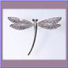Image 1 : DRAGONFLY PIN BROOCH 24K GOLD SWAROVSKI CRYSTALS