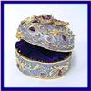 Image 1 : BUTTERFLY 24K GOLD & SWAROVSKI CRYSTAL ROUND BOX