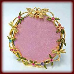 SWAROVSKI CRYSTALS 3" PHOTO FRAME BUTTERFLY