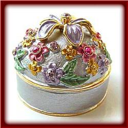 PLUMERIA 24K GOLD & CRYSTALS JEWELRY BOX TRINKETS