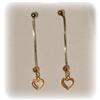 Image 1 : 1.5" Solid 14K Gold Dangle Earrings Two Tone Hearts