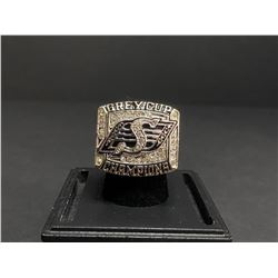 SASKATCHEWAN ROUGHRIDERS 2007 CFL GREY CUP CHAMPIONSHIP REPLICA RING "CLOVIS"