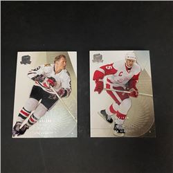2 CARD LOT 2009/10 U.D THE CUP BOBBY HULL & NICKLAS LIDSTROM BASE CARDS