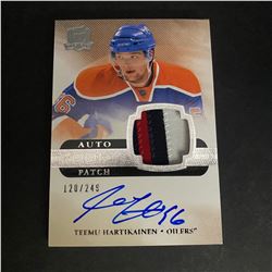 2011/12 UPPER DECK THE CUP AUTOGRAPH ROOKIE PATCH CARD TEEMU HARTIKAINEN  #D/249