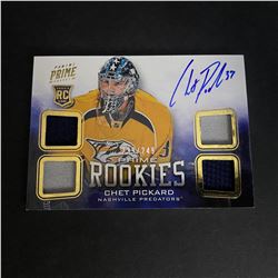 2013 PANINI ROOKIES AUTOGRAPH QUAD JERSEY CARD CHET PICKARD #D/249