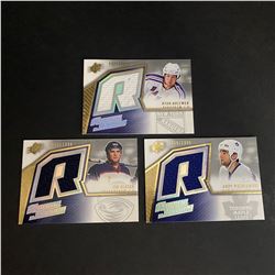 3 CARD JERSEY LOT 2005 SPX ROOKIE JERSEYS #D/1999
