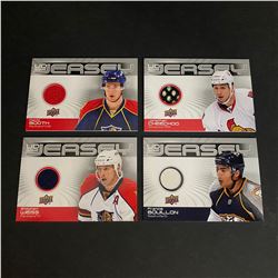 4 JERSEY CARD LOT 2010/11 UPPER DECK HOCKEY SERIES 1