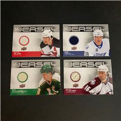 4 JERSEY CARD LOT 2010/11 UPPER DECK HOCKEY SERIES 1