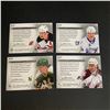 Image 2 : 4 JERSEY CARD LOT 2010/11 UPPER DECK HOCKEY SERIES 1