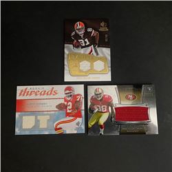 3 CARD JERSEY LOT FOOTBALL #/D/25 #/D/1214, #D/125, LATTIMORE, DORSEY, WILSON