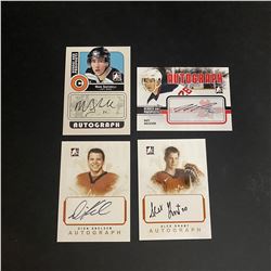 4 AUTOGRAPH CARDS LOT HOCKEY ALEX GRANT, DION KNELSON, MARK SANTORELLI, MATT HALISCHUK