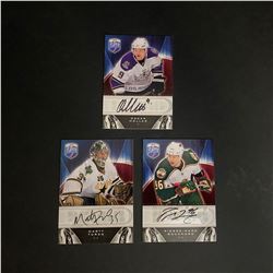 3 AUTOGRAPH CARDS BE A PLAYER HOCKEY LOT UPPER DECK OSCAR MOLLER, PIERRE-MARC BOUCHARD, MARTY TURCO
