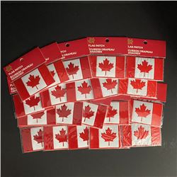 LOT OF 20 CANADA FLAG PATCHES