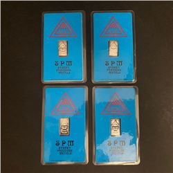 999 FINE SILVER 4 X TWO GRAMS ALL SERIAL NUMBERED