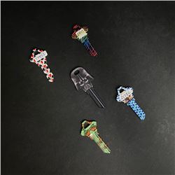 LOT OF 5 BRAND NEW UNCUT KEYS INCLUDING STAR WARS DARK SIDE