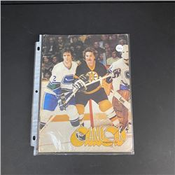 VANCOUVER CANUCKS PROGRAM FROM DECEMBER 19, 1975