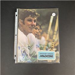 VANCOUVER CANUCKS PROGRAM FROM NOVEMBER 6, 1973