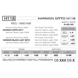 HARMON DITTO H118