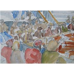 Sonia Cornwall (1919-2006), Cattle Sale, Sept. 16/82
