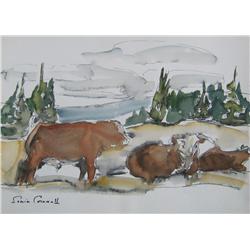 Sonia Cornwall (1919-2006), Cattle Resting