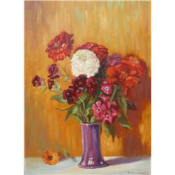 Robert Henry Lindsay RCA, ACM, OSA (Canadian, 1868-1938), Floral Still Life, 1924