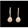 0.33 ctw Diamond Earrings - 14KT Rose Gold