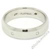 Image 5 : Men's Jeff Cooper Platinum 0.12 ctw Round Diamond 5.8mm Beveled Band Ring