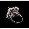 Image 3 : 11.52 ctw Ametrine Quartz and Diamond Ring - 14KT White Gold