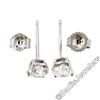 Image 6 : New Classic 14kt White Gold 0.75 ctw Round Brilliant Diamond Stud Earrings
