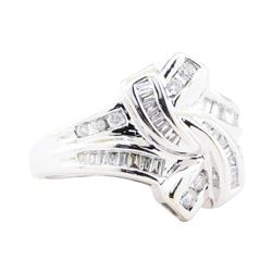 0.65 ctw Diamond Fluid Motion Split Shank Channel Set Ring - 10KT White Gold