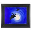 Image 1 : Wyland, "Ocean Silhouette 2" Original Painting; Hand Signed and Framed; Certific