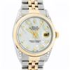 Image 1 : Rolex Mens 2 Tone MOP Diamond Lugs 36MM Datejust Wristwatch