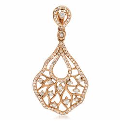 14k Rose Gold 0.57CTW Diamond Pendant, (I1/H)