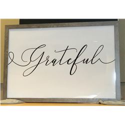 Framed Glass "Grateful"
