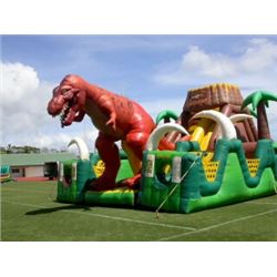 Jurassic Obstacle Course Inflatable 35'L x 25'W x 18' H (blower not included)