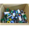 Image 2 : Mixed Lot - Asst. colors Embroidery Thread, R/W new DVDs, Box of Small Bamboo Cutting Board