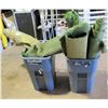 Image 1 : Qty 2 - trash cans with astro turf remenants