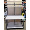 Image 1 : Large rolling table with shelves.