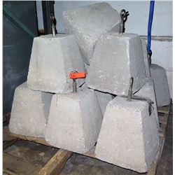 Qty 14 Cement Weights For Tents or Inflatables. Approx. 75 lbs