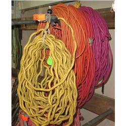 Qty 6 Extension Cords - 100 Foot Long 12 guage