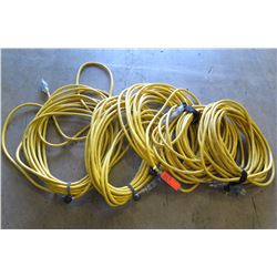 Qty 6 Extension Cords - 50 Foot Long, 12 Guage