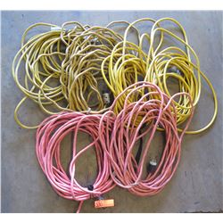 Qty 6 Extension Cords - 50 Foot Long, 12 Guage