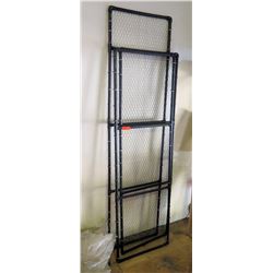 Black home made pvc chicken wire display to hold products
