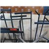 Image 4 : Mixed lot of clothes display racks.   As shown.   Some casters missing.   No ring for silver racks.