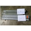 Image 1 : Qty 12 - Galvanized 1"x3.3" Poles/ Qty 17 - 1"x3' Galvanized Poles