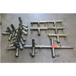 Qty 16 mixed 1" slide thru T and 1" slide thru 3 way. EZ-Corner style connectors.