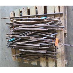 Pallet full of cement form stakes