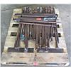Image 1 : Qty approx 33 large 1" tent stakes various lengths
